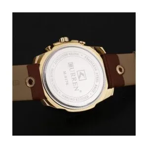 Curren Relojes de lujo para hombre correa de cuero de_7
