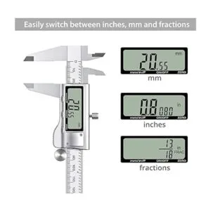Proster Calibrador digital Vernier de 5.906 in 32_3