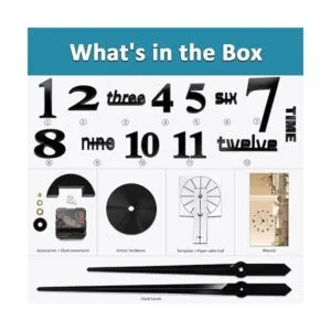 Mintime Reloj de pared moderno sin marco para bricolaje_5