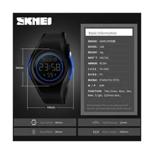 Mastop Reloj deportivo digital con cronómetro impermeable_4