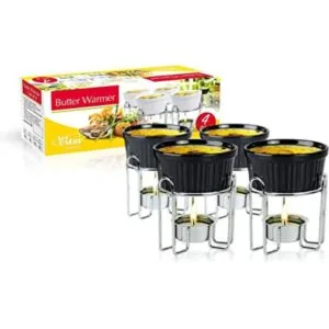 Artestia Juego de 4 calentadores de mantequilla para_1