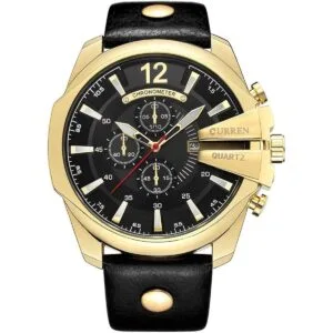 Curren Relojes de lujo para hombre correa de cuero de_1