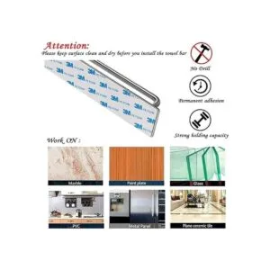 Sumnacon Toallero con gancho 13.38 pulgadas 3M_7