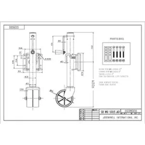 Jeremywell Jack giratorio de remolque doble rueda de 6_3