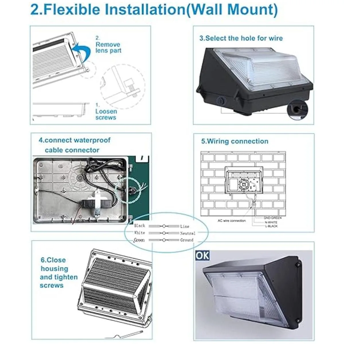 Pack de luces LED de 120 W 4 unidades impermeables_3