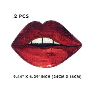 Special100 2 parches grandes de labios rojos parches_3