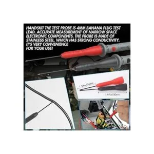 Juego de cables de prueba de multímetros eléctricos con_5