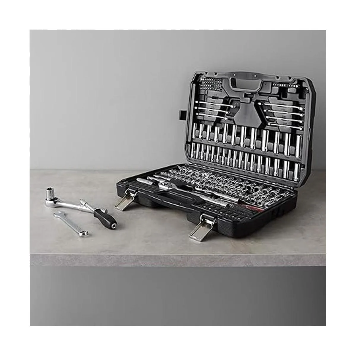 Juego de herramientas de llaves mecánicas con estuche_5