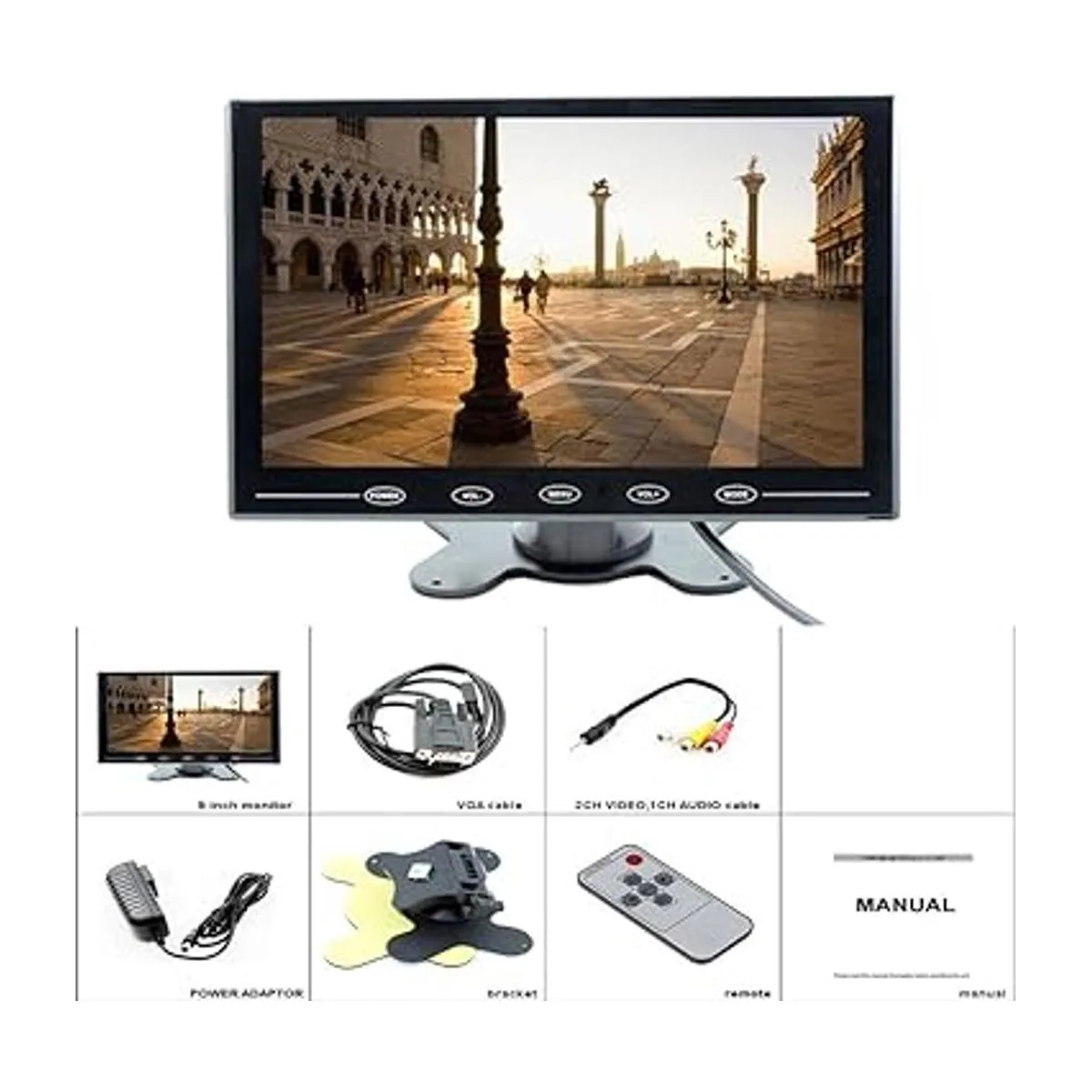 Camecho Monitor LCD de 9 pulgadas HD pantalla a color 2_7