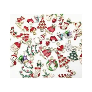 Libiline 38 dijes de Navidad para collares pulseras_4