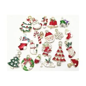 Libiline 38 dijes de Navidad para collares pulseras_5