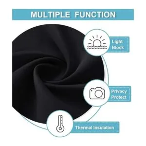 RYB HOME Par de cortinas opacas lisas para decoración de_6