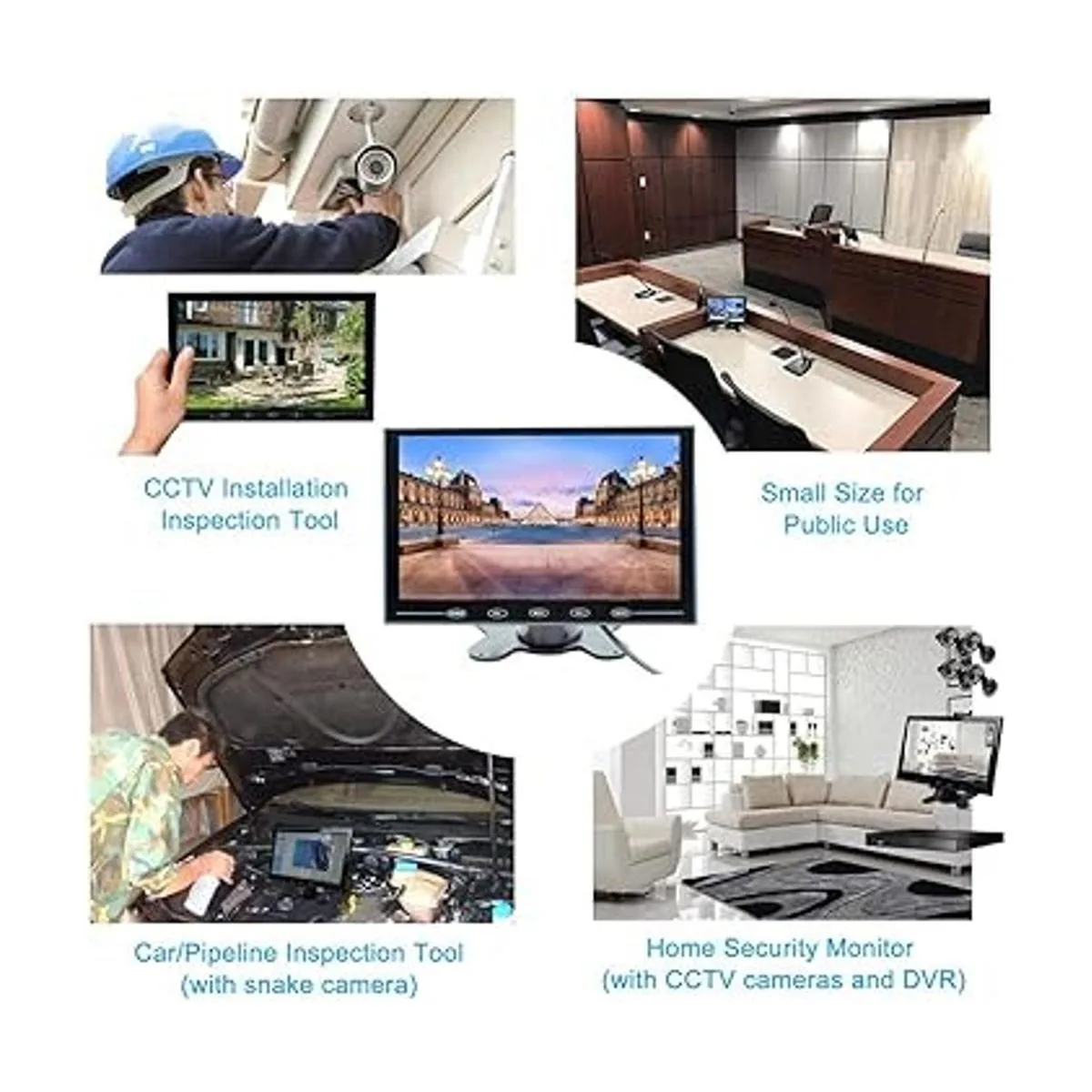 Camecho Monitor LCD de 9 pulgadas HD pantalla a color 2_6