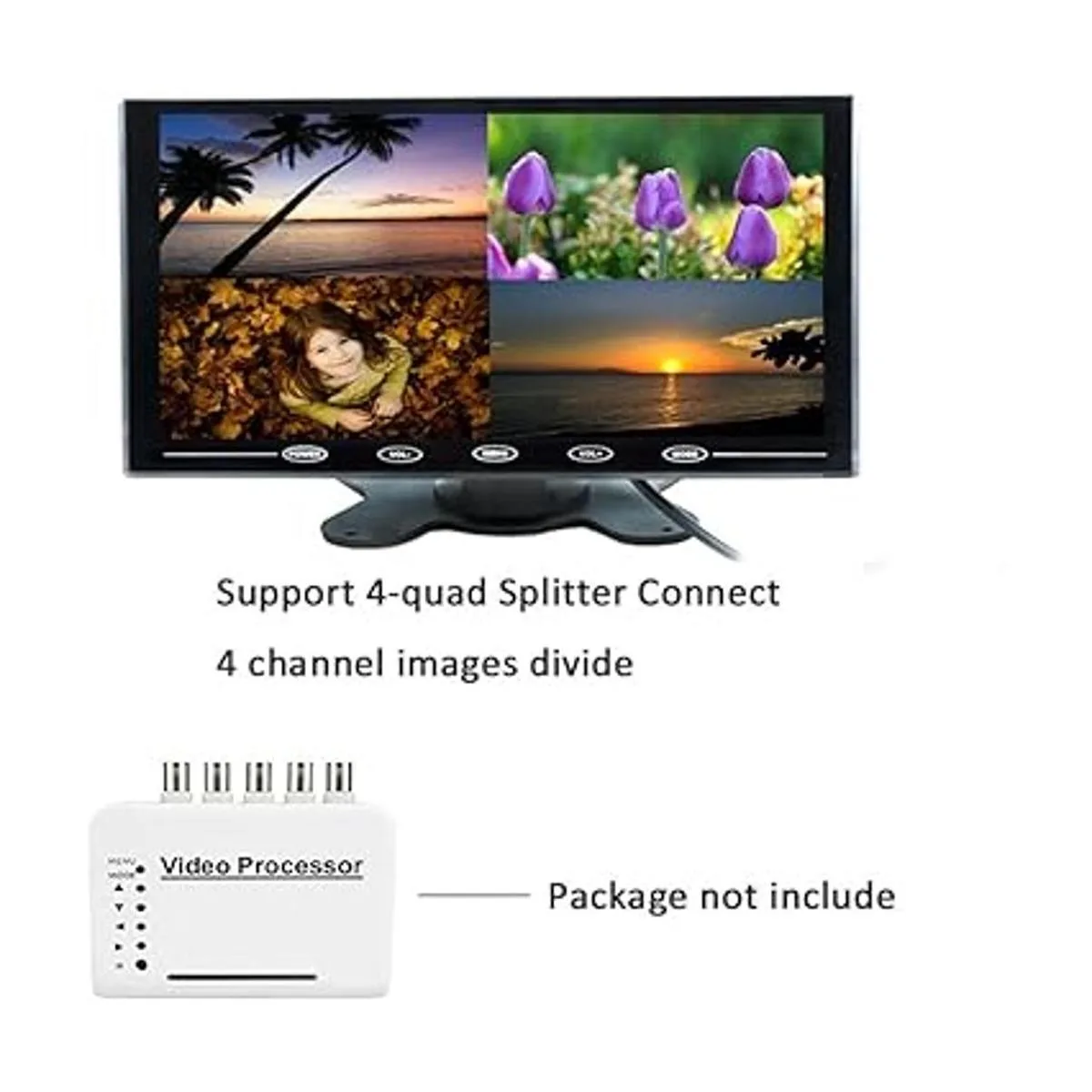 Camecho Monitor LCD de 9 pulgadas HD pantalla a color 2_3