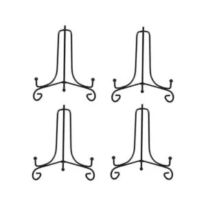 Soporte tipo caballete de hierro negro para platos como_1