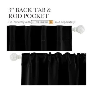 RYB HOME Par de cortinas opacas lisas para decoración de_3