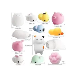 Outee 16 juguetes de animales Mochi encantadores Squishies_4