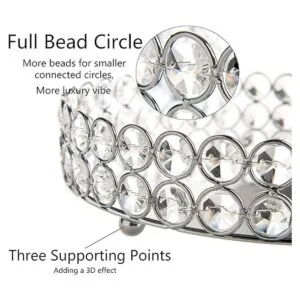 Feyarl Bandeja de maquillaje de cristal para cosméticos y_2