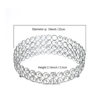 Feyarl Bandeja de maquillaje de cristal para cosméticos y_4