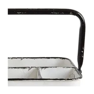 Creative CoOp Acabado esmaltado de metal envejecido con_5