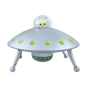 Off the Wall Toys Alien GlowinTheDark UFO Space Ship y_4