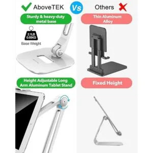 AboveTEK Soporte de aluminio para tablet de brazo largo_4