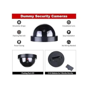 Falso cámara simulada de seguridad CCTV domo cámaras con_4