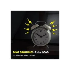 Betus Reloj despertador de campana doble de 4 pulgadas_3