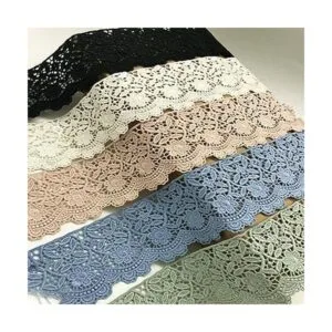 Adornos bordados inelásticos de Europa con patrón de_2