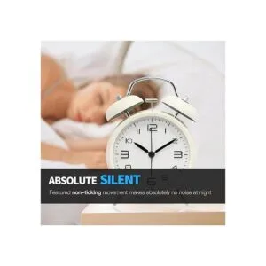 Betus Reloj despertador de campana doble de 4 pulgadas_2