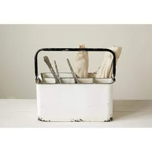 Creative CoOp Acabado esmaltado de metal envejecido con_3