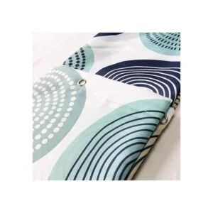 Sunlit Cortina de ducha de tela artística de madera con_3