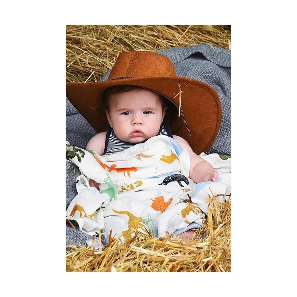 Aenne Baby Manta de muselina para bebé con estampado de_5