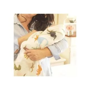 Aenne Baby Manta de muselina para bebé con estampado de_4