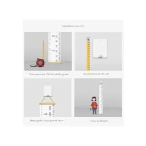 Miaro Tabla de crecimiento para niños tela con marco de_2