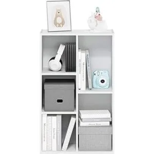 Furinno Luder Estantería para libros 5 cubos color blanco_4
