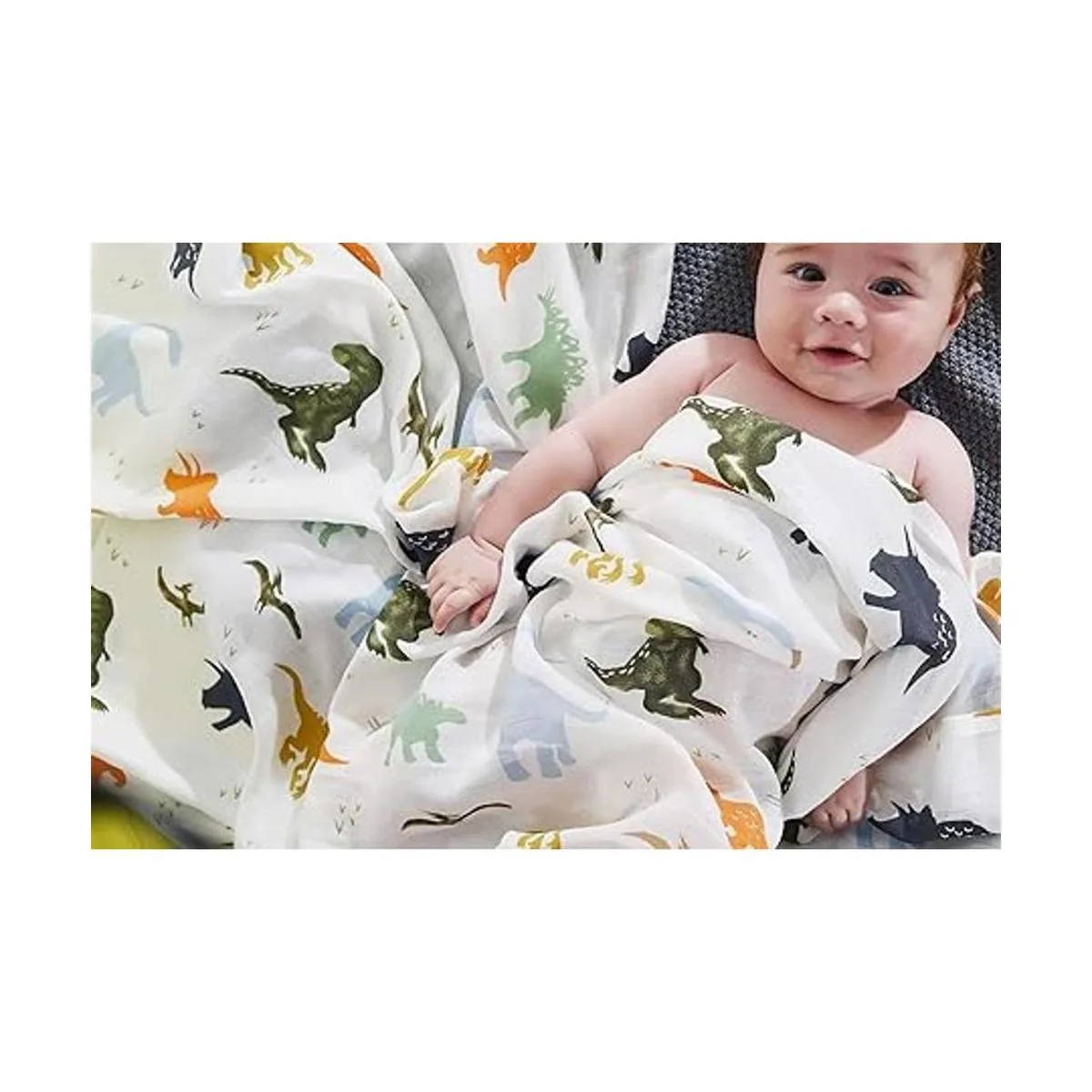 Aenne Baby Manta de muselina para bebé con estampado de_6