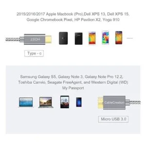 CableCreation Cable de disco duro USB C de 3.3 pies cable_6