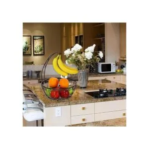 SimpleHouseware Cesta de frutas con colgador de plátano_3