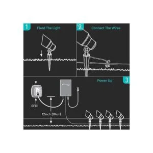 Malibu Iluminación de paisaje de bajo voltaje de 20 W para_5