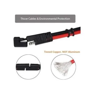 Paquete de 2 cables de extensión SAE a SAE de 298.6 ft_5