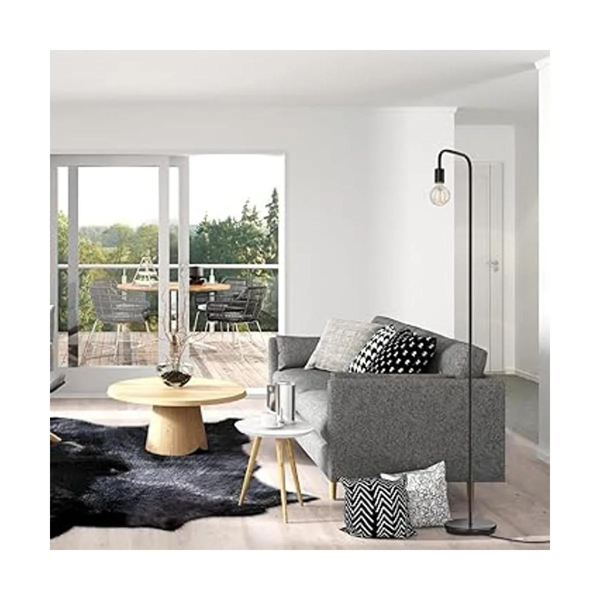 Globe Electric Holden Lámpara de pie de 70 pulgadas latón_4