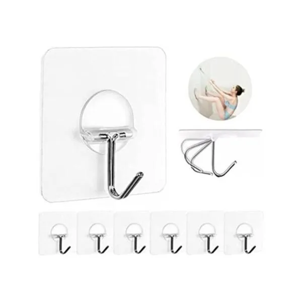 JINSHUNFA Ganchos de pared transparentes para 13 libras_1