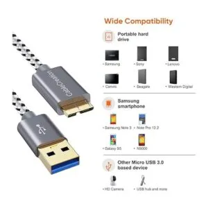 Cable USB 3.0 cable USB 3.0 A a Micro B compatible con_3