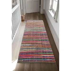 Chardin Home Alfombra chindi colorida de 100 algodón_5