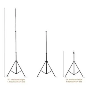 Soporte de trípode de fotografía con luz de aluminio con_2