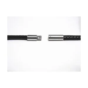 Glory Qin Cadena de cordón de cuero de seda negra de 0.118_2