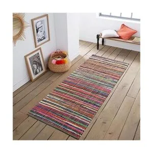 Chardin Home Alfombra chindi colorida de 100 algodón_3