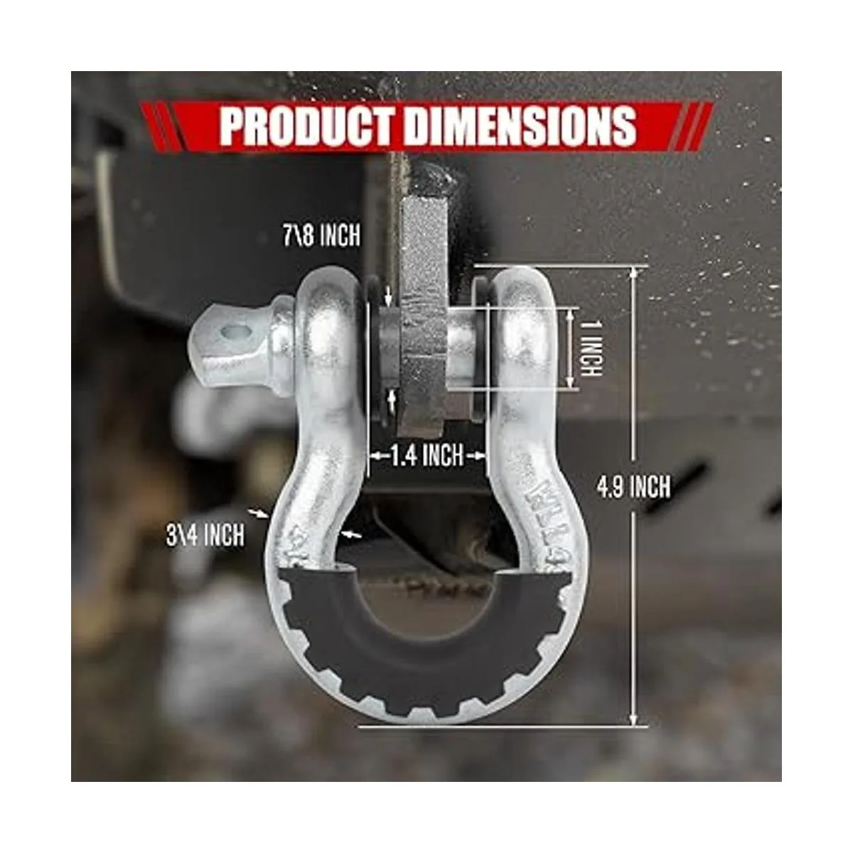 FieryRed Argolla en D 34 para remolcar vehculo con_4