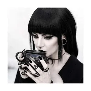 Rogue Wolf Taza de café de caldero de bruja en caja de_3